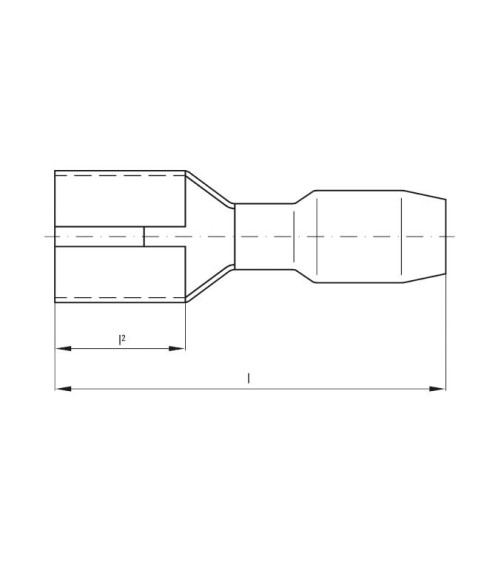 Cosse (cosse à languette), Isolation: présente, Partiellement isolé, Section de