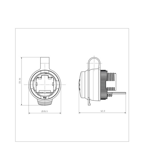IE-FCM-RJ45-C - Gamme FrontCom Micro Prolongateur FrontCom Micro RJ45-RJ45
