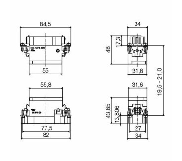 HDC S4/0 FS - CIE Connecteurs industriels étanches - Gamme RockStar®