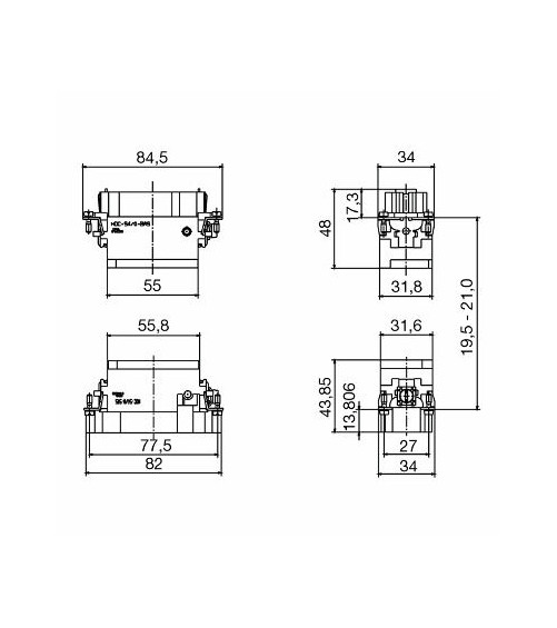 HDC S4/0 FS - CIE Connecteurs industriels étanches - Gamme RockStar®