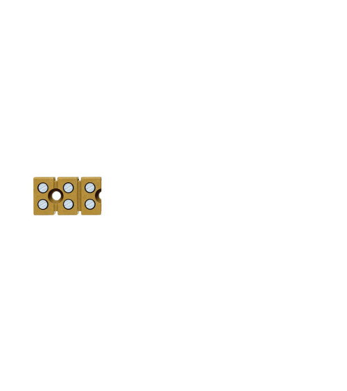 Barrette de raccordement mono- et multipolaire, Raccordement vissé, Jaune moyen,