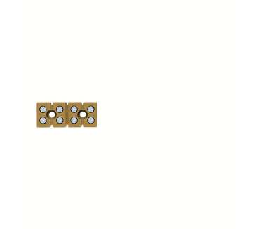 Barrette de raccordement mono- et multipolaire, Raccordement vissé, Jaune moyen,