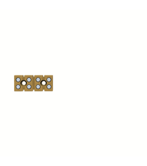 Barrette de raccordement mono- et multipolaire, Raccordement vissé, Jaune moyen,