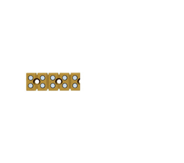 Barrette de raccordement mono- et multipolaire, Raccordement vissé, Jaune moyen,