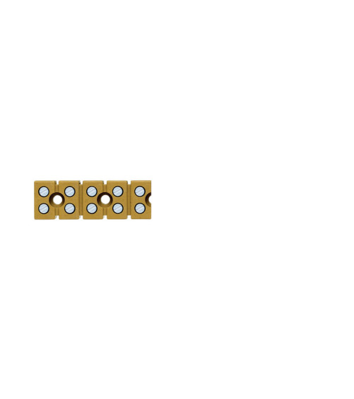 Barrette de raccordement mono- et multipolaire, Raccordement vissé, Jaune moyen,