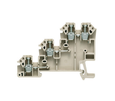 Borne capteur-actionneur,Vissé, Beige , 2.5 mm², 24 A, 250 V, 4 connexions