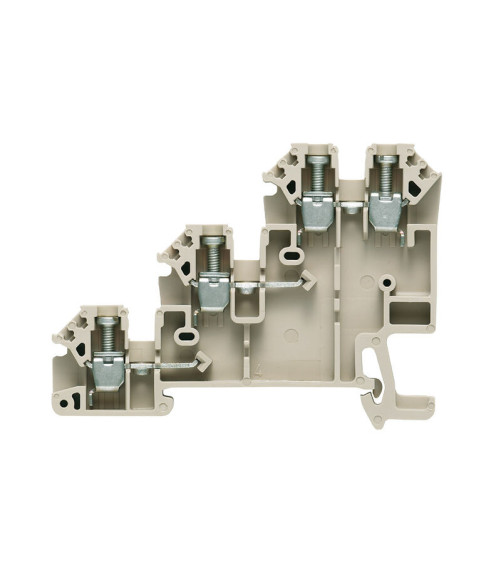 Borne capteur-actionneur,Vissé, Beige , 2.5 mm², 24 A, 250 V, 4 connexions