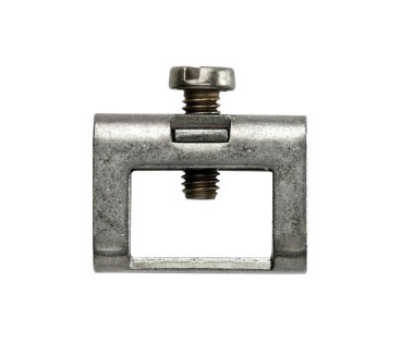 Étrier pour barrette de liaison, argent, 4 mm², Largeur: 5.3 mm, M 3, Acier
