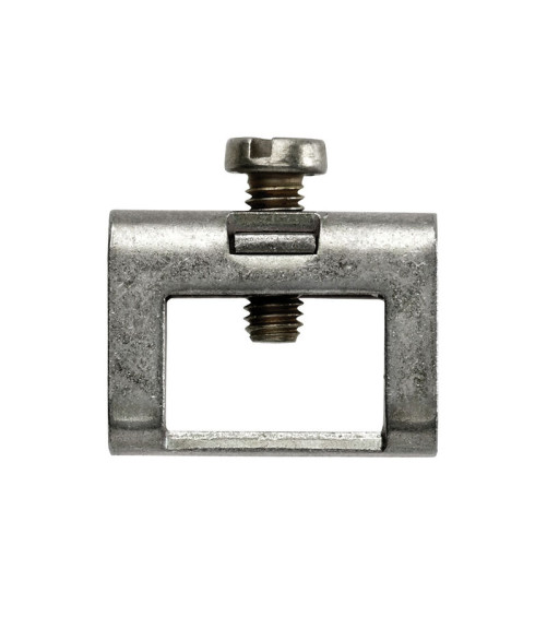 Étrier pour barrette de liaison, argent, 4 mm², Largeur: 5.3 mm, M 3, Acier