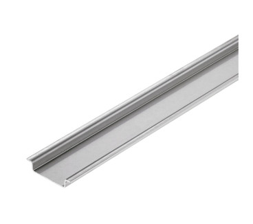 Rail profilé TS35X7.5 en acier avec revêtement de zinc, L: 2000 mm