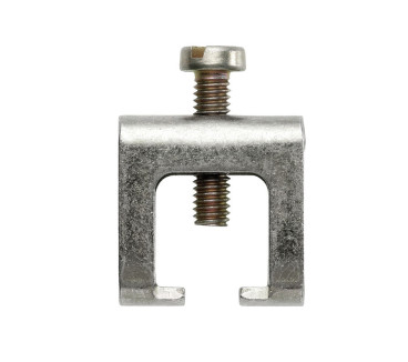 Étrier (barrette de liaison), Etrier, argent, Largeur: 8 mm, M 4, Acier