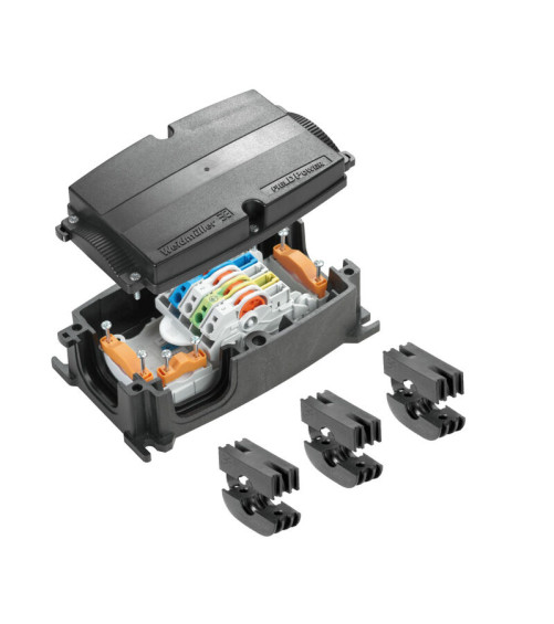 Bloc de jonction de distribution d’énergie avec boîtiers, AC, IP65, complet, Ren