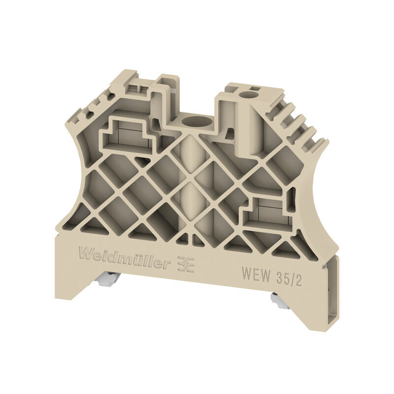 Équerre de blocage, Beige, TS 35, fixation à vis