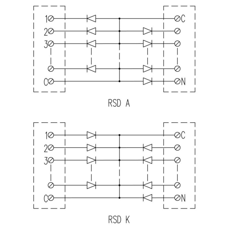 RSD A22 LP/LP - Solution pour API RSD A22 LP/LP Module d’interface avec diodes M