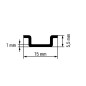 TS 15X5/LL 2M/ST/ZN Rails-accessoires (PT19) Rail profilé