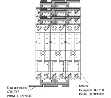 SRC-I QV S - Relais & Opto-coupleurs Connecteur transversal (relais), blanc, 12