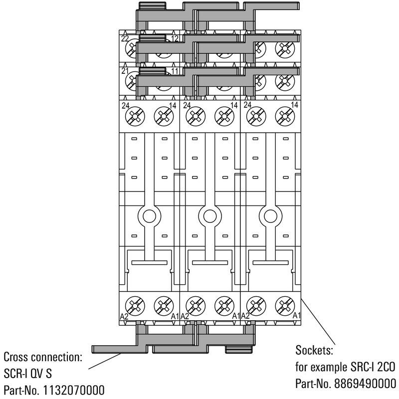 SRC-I QV S - Relais & Opto-coupleurs Connecteur transversal (relais), blanc, 12