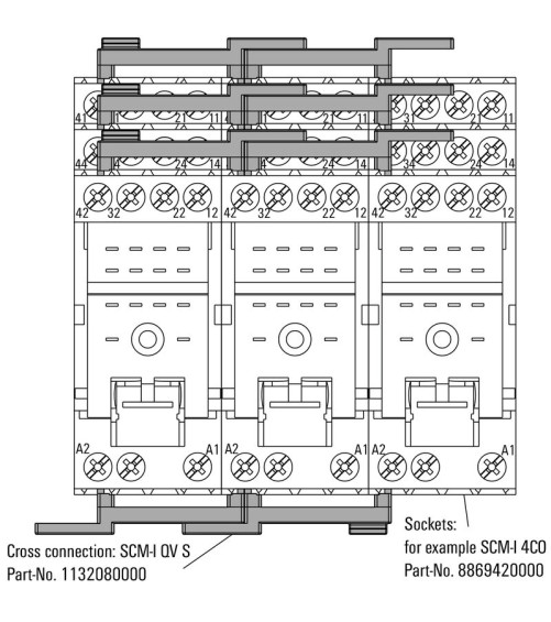 SCM-I QV S - Relais & Opto-coupleurs Connecteur transversal (relais), blanc, 12