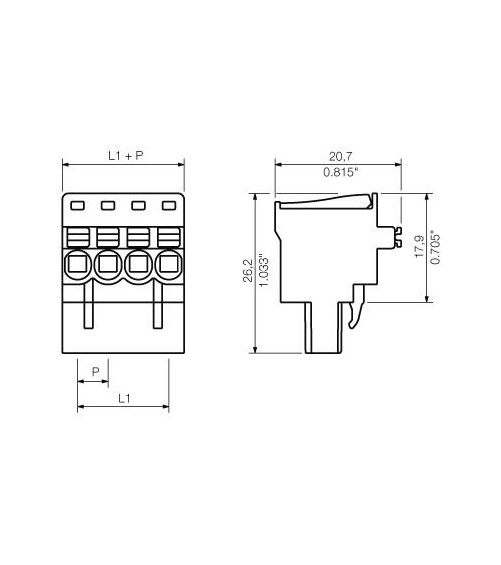 BLF 5.08HC/10/90 SN BK BX - Connecteurs pour CI pas inf 5mm