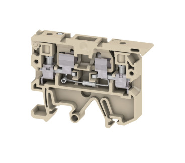 Borne à fusible, Raccordement vissé, beige , 4 mm², 6.3 A, 24 V, 1 étage, 2C