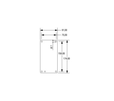Plaque de maintien (boîtier), Klippon TB (Terminal Box), 91 x 174 x 1.5 mm