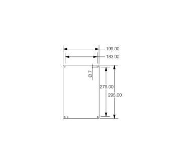 Plaque de maintien (boîtier), Klippon TB (Terminal Box), 199 x 295 x 1.5 mm