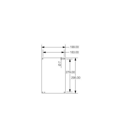 Plaque de maintien (boîtier), Klippon TB (Terminal Box), 199 x 295 x 1.5 mm