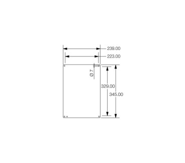 Plaque de maintien (boîtier), Klippon TB (Terminal Box), 239 x 345 x 1.5 mm