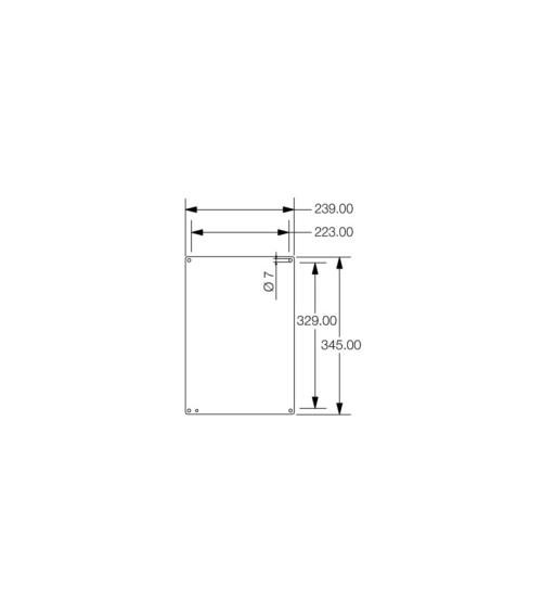 Plaque de maintien (boîtier), Klippon TB (Terminal Box), 239 x 345 x 1.5 mm