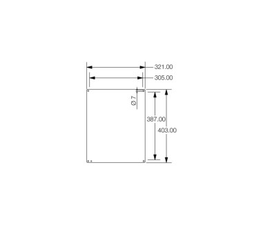Plaque de maintien (boîtier), Klippon TB (Terminal Box), 321 x 403 x 1.5 mm