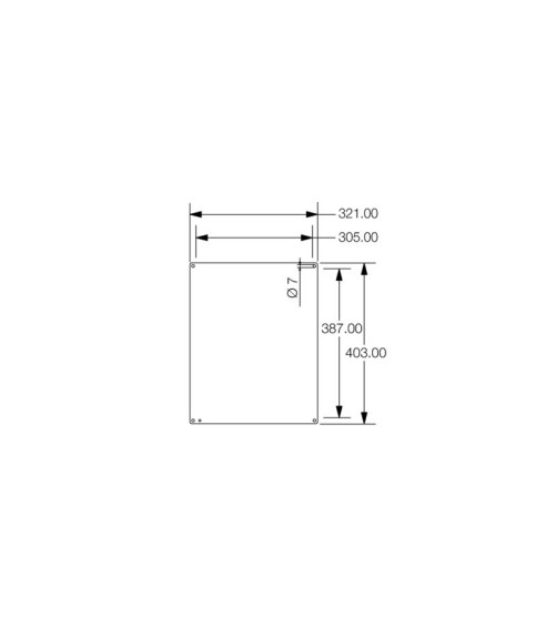 Plaque de maintien (boîtier), Klippon TB (Terminal Box), 321 x 403 x 1.5 mm