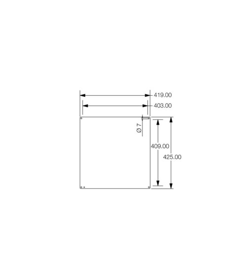 Plaque de maintien (boîtier), Klippon TB (Terminal Box), 419 x 425 x 1.5 mm