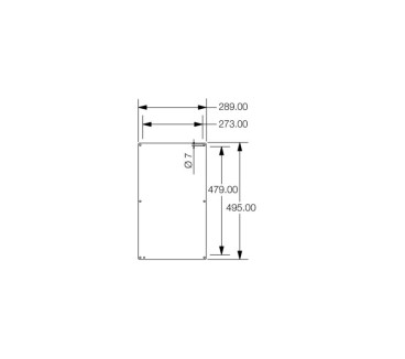 Plaque de maintien (boîtier), Klippon TB (Terminal Box), 289 x 495 x 1.5 mm