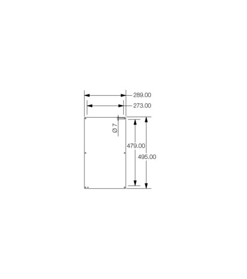 Plaque de maintien (boîtier), Klippon TB (Terminal Box), 289 x 495 x 1.5 mm