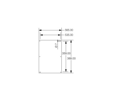 Plaque de maintien (boîtier), Klippon TB (Terminal Box), 389 x 565 x 12 mm