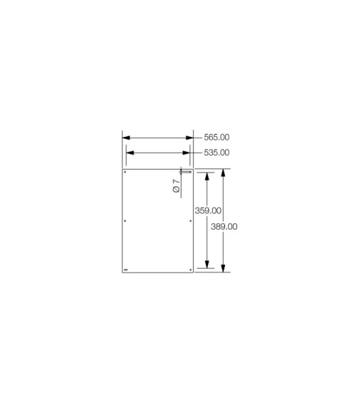 Plaque de maintien (boîtier), Klippon TB (Terminal Box), 389 x 565 x 12 mm