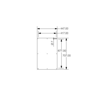 Plaque de maintien (boîtier), Klippon TB (Terminal Box), 447 x 707 x 12 mm