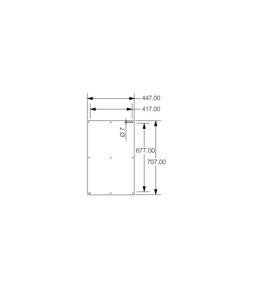 Plaque de maintien (boîtier), Klippon TB (Terminal Box), 447 x 707 x 12 mm