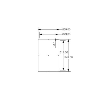 Plaque de maintien (boîtier), Klippon TB (Terminal Box), 549 x 859 x 12 mm