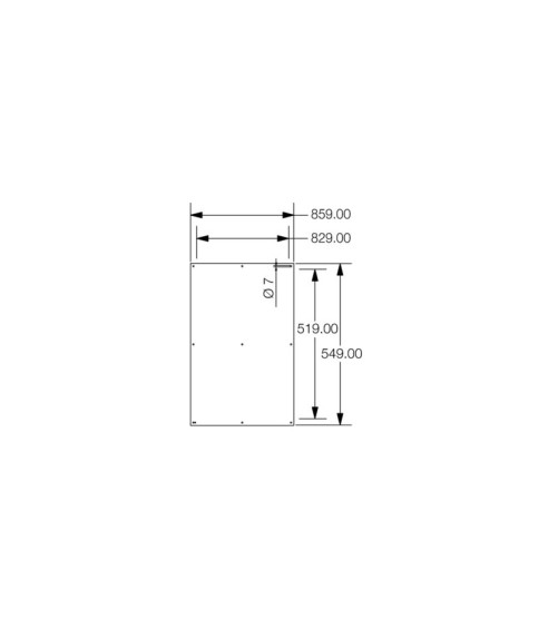 Plaque de maintien (boîtier), Klippon TB (Terminal Box), 549 x 859 x 12 mm