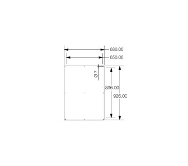 Plaque de maintien (boîtier), Klippon TB (Terminal Box), 680 x 926 x 12 mm