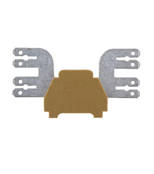 Barrette de raccordement mono- et multipolaire, Raccordement vissé, Jaune moyen,