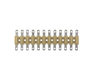Barrette de raccordement mono- et multipolaire, Raccordement vissé, Jaune moyen,