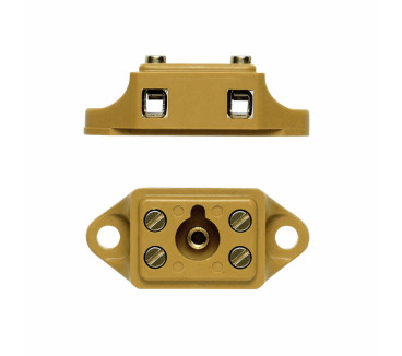 Barrette de raccordement mono- et multipolaire, Raccordement vissé, Jaune moyen,
