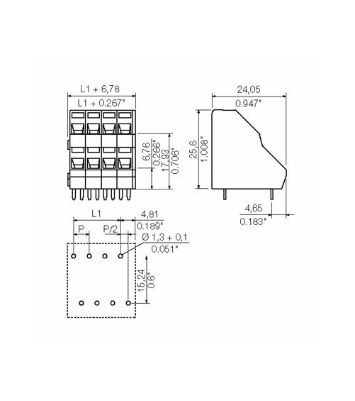 LM2NZF 5.08/40/135 3.5SN BK BX - Blocs de jonction  pour CI pas sup 10mm