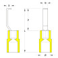 Cosse, Isolation: PC, Section de raccordement du conducteur, max.: 6 mm², jaune