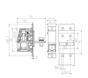 WGK 95F VP/Z BK BX - Bornier traversant WGK