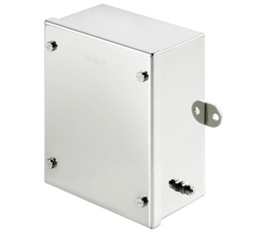 Boîtier métallique Ex, 150 x 190 x 90 mm, poli miroir, Plaque de presse-étoupes: