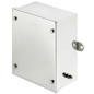 Boîtier métallique Ex, 150 x 190 x 90 mm, poli miroir, Plaque de presse-étoupes: