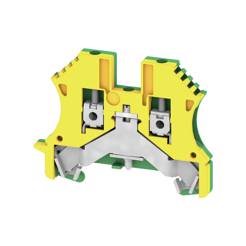 Borne de protection, Vissé, Vert/jaune, 2.5 mm², 800 V, 2 points de connexions